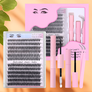 Wholesale 30P-200P DIY <strong>Lash</strong> Extension Segment <strong>Cluster</strong> Eyelash Extensions <strong>Lash</strong> <strong>Clusters</strong> Private Label Diy <strong>Lash</strong> Kit Custom Logo - Product Image 5