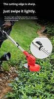 Débroussailleuse Électrique Rechargeable 21V 110W Portable Coupe-Herbe Métallique 6 Pouces Outil de Jardinage Extérieur
