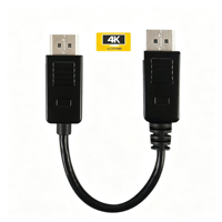  Câble adaptateur DP 4K mâle vers femelle pour sortie vidéo et synchronisation audio-vidéo, compatible ordinateur portable, PC, TV, moniteur, projecteur