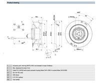 Ventilateur centrifuge et souffleur radial EC haute efficacité Ebm-papst R3G630-RB32-36 24V 35W, protection IP20 pour la climatisation et la ventilation HVAC