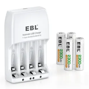 Individual EBL AA Rechargeable Batteries 2300mAh Ni-MH/Ni-CD AA AAA Cell Battery Charger Combo