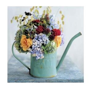 Arrosoir en métal rustique galvanisé bleu foncé de haute qualité avec bec et poignée en métal parfait pour les plantes d'intérieur - Product Image 3