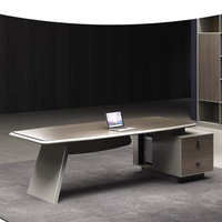 Table de bureau exécutif au design moderne pour le directeur général patron pour les réunions de conférence