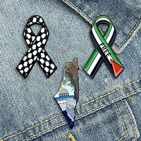 Palestine drapeau broche carte Design émail Badge plaqué or Handala broche pour les fêtes de mariage fiançailles avec alliage pour