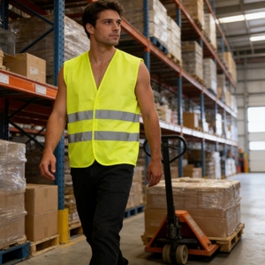 Gilet di Sicurezza Riflettente ad Alta Visibilità 120g/M2 per Costruzioni, Lavori Stradali <span class=keywords><strong>e</strong></span> Sicurezza - Product Image 3