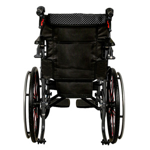Lichtgewicht opvouwbare rolstoel voor gehandicapten, met een sterk aluminium frame en ademende mesh-zitting - Product Image 4