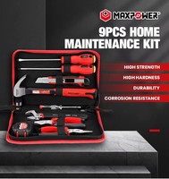 OEM personalizable 9PCS Kit de reparación del hogar Auto General Home Hand Tool Set Carpintería Combinación Kit de herramientas de hardware