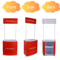 Table de promotion en PVC avec logo personnalisé, design pliable et facile à transporter avec sac Oxford, pour les magasins éphémères de marque et les promotions en plein air