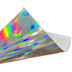 Custom OEM pattern and color holographic vinyl Self Adhesive Printable Holographic Flexible Tamper Evident Hologram Sheets