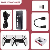 M8 Pro 4K HD classique rétro TV Console de jeu Double choc 2 manette sans fil 20000 jeux Stick 2 manette de jeu