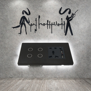 Abongl Interrupteur mural intelligent WiFi, double prise tactile, double prise Type-C, PC, étanche IP22, <span class=keywords><strong>Smart</strong></span> <span class=keywords><strong>Life</strong></span> <span class=keywords><strong>EWeLink</strong></span> - Product Image 3