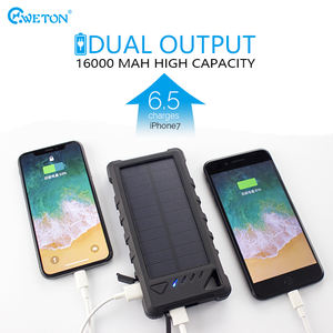 Vente chaude Mince Étanche Portable Solaire Powerbank 16000mAh <span class=keywords><strong>Chargeur</strong></span> Power Bank Flash Lumière Solaire Power Banks <span class=keywords><strong>Chargeur</strong></span> - Product Image 6