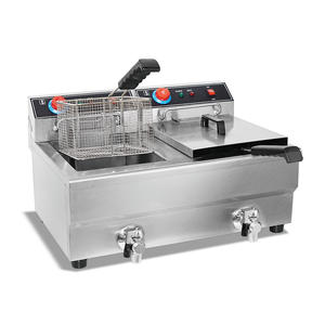 <span class=keywords><strong>Tarzan</strong></span> 12L Friteuse Électrique Commerciale Table Top Friteuse 2 Réservoir Machine Pour Les Ventes Chip Poulet Et Friteuse - Product Image 1
