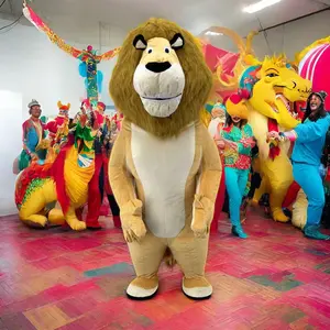 热销复活节假期充气中国狮龙王吉祥物服装成人充气动物服装派对
