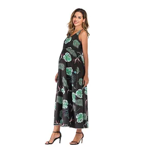 NO MOQ digital print beach maternity dresses