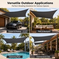Voile d'ombrage en HDPE tricoté extra résistant 320 GSM pour projets commerciaux, auvents extérieurs, terrasses et zones de loisirs