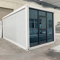 Maison conteneur moderne détachable avec salle de bain et cuisine, construction en acier, résistante au feu et sécurisée pour chambre, centre commercial, villa