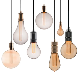 Trang trí nội thất bắc Âu nhôm treo đèn cổ điển nhà bếp thiết bị chiếu sáng hiện đại <span class=keywords><strong>LED</strong></span> giữ mặt dây chuyền tay thổi đèn chùm thủy tinh - Product Image 6