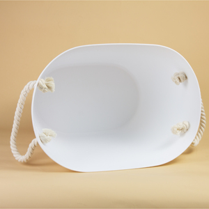 Cesto per Biancheria Sporca GREENSIDE OEM, Cesto Portabiancheria in <span class=keywords><strong>Plastica</strong></span> con Manico in Corda - Product Image 3