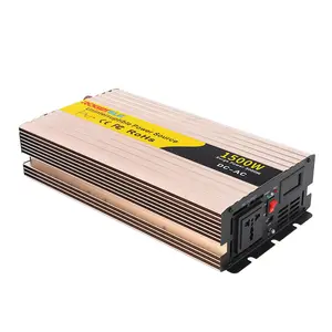 Inverter daya 1500W, catu daya tanpa sakelar DC 12V ke 110V AC konverter mobil dengan 3.0 port USB pengisian daya Cepat