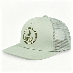 Gorra de malla tipo camionero con estampado a cuadros y diseño de girasol para cola de caballo - Product Image 3