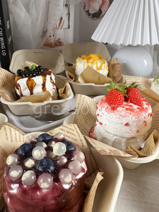 เค้กจำลองแบบซูเฟล่ ขนมหวาน นมโฟมไข่มุก สตรอว์เบอร์รี ทารโตร์ มะม่วง เค้กจำลองเคลือบครีมเนื้อนุ่ม ไข่มุกสด - Product Image 5