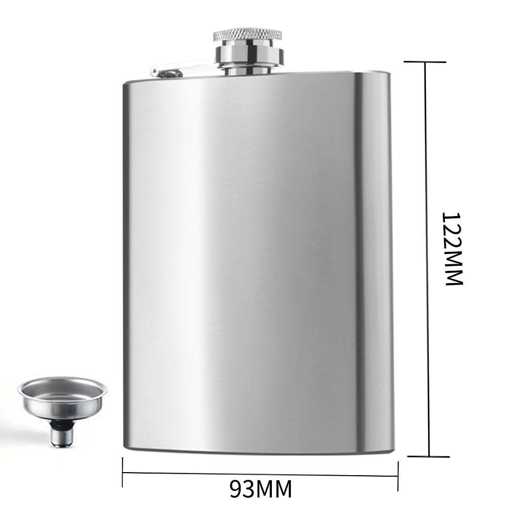 8 ounces (220 ml) + funnel  silver