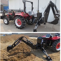 Traktor Heck montage Graben fräse Teich Graben fräse Baumaschinen Heck bagger/Ackers chlepper Bagger lader