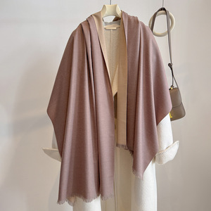 Newest Arrival Double-Sided Solid Color Plain <strong>Pashmina</strong> <strong>Shawls</strong> 80*200CM Long Large Thick Warm Imitation Cashmere Winter Scarves - Product Image 3