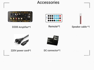 300W <span class=keywords><strong>Mini</strong></span> kỹ thuật số cho <span class=keywords><strong>Bluetooth</strong></span> khuếch đại với Dual Mic đầu vào USB điều khiển từ xa 12V/220V DC/AC cung cấp điện cho nhà âm nhạc sử dụng - Product Image 6