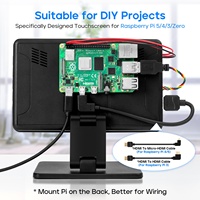 2024 Neues Design Raspberry Pi 10,1 Zoll IPS Kapazitiver Touchscreen-Computer PC HD-Display Kompatibel mit der Generation 5/4/3/Zero