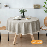 Nappe à carreaux en mélange de coton, résistante à la poussière, lavable, faite à la main, style rustique, pour café, fête, cuisine