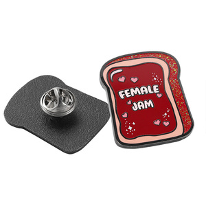 Pin de esmalte suave con diseño gratuito, personalizado con diseño de dibujos animados y brillo, al por mayor, de aleación de zinc metálica, personalizado con tarjeta de embalaje - Product Image 4