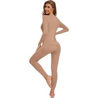 Ensemble de pyjamas thermiques pour femmes, vêtements de nuit personnalisés en modal de bambou, sous-vêtements chauds haut et bas, vente en gros