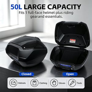 Top-cases rigides en PP à dégagement rapide avec dossier, ajustement parfait pour Honda NT1100 DCT ES, coffres de rangement arrière pour moto - Product Image 3