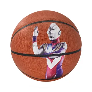 Cheap indoor game ball, Japanese microfiber leather genuine Ultraman Kaku anime custom size 7 basketball