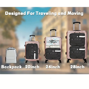 Вакуумная компрессионная сумка для хранения с плоским дном и окном, дорожный рюкзак, компактная складная упаковка для багажа, хранение одежды - Product Image 6