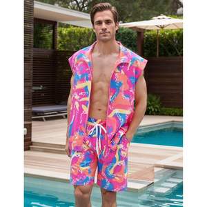 Conjunto de 2 Piezas de Pantalones Cortos con Temática de los 80s y 90s para Hombre, Disfraz de Fiesta, Traje de Fantasía - Product Image 3