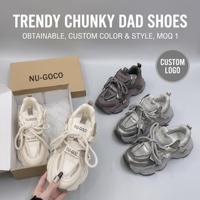 Chaussures Dad Shoes Femme Tendance 2025 Nouvelle Collection Plateforme Épaisse Rehaussante Tige en PU à Lacets Légères et Polyvalentes