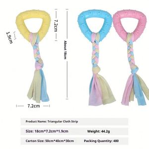 Jouets à mâcher interactifs en caoutchouc durable pour petits chiens - Design amusant de dessin animé pour une utilisation en intérieur/extérieur - Jouet de dentition pour chiot - Product Image 6