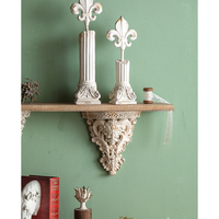 Décoration murale européenne pour étagère nordique antique rustique rétro montée sur étagère flottante décorative de style romain