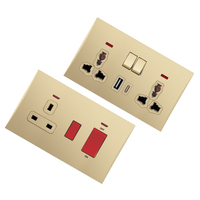 Interrupteurs muraux domestiques standard britanniques en gros interrupteurs muraux unipolaires durables ultra-minces nouveau design 16a 250v interrupteurs muraux unipolaires