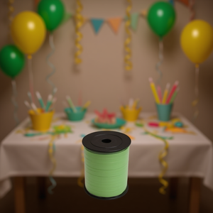 Ruban de décoration de fête vert mat 500m, lot de 3 pièces - Product Image 3