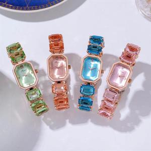 Popular Light Luxury Jewelry <b>Rectangular</b> Crystal Inlaid <b>Watch</b> for Women's Fashion Trend square Fashion Bracelet <b>Watch</b> - Product Image 2