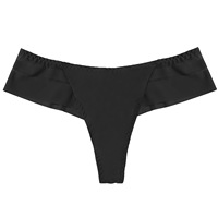 Culotte string grande taille pour femme en soie glacée, sans couture, taille basse, sportive, sexy et rayée