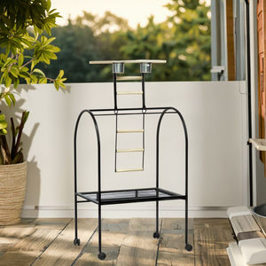 Gabbia per Uccelli Extra Large Economica in Ferro, Ecologica, per Allevamento di Pappagalli e Canarini, con Vassoio in Plastica, Spedizione Gratuita, Impilabile - Product Image 4