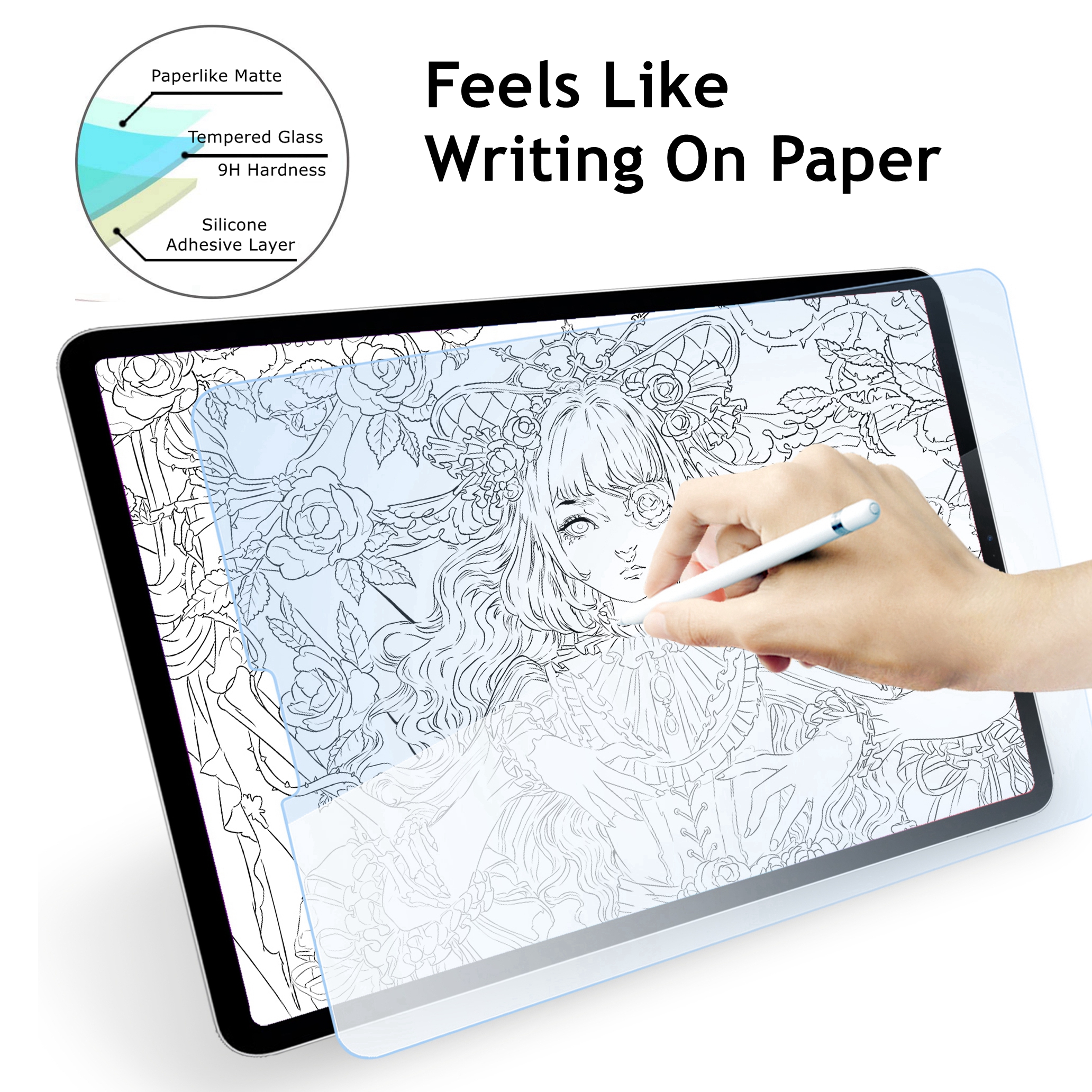 For Microsoft Surface Go 2 pro7/6/5 Paperlike Tempered Glass protective film Feel like paper Anti Glare Matte screen protector