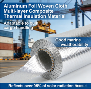 <span class=keywords><strong>Tissu</strong></span> tissé en PET métallisé double face pour <span class=keywords><strong>la</strong></span> décoration des bâtiments, isolation des surfaces murales, largeur 1,5 m - Product Image 5