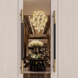 Manija Minimalista de Acero Inoxidable para Puerta de Vidrio, para Puerta Corredera de Madera Sólida de Doble Apertura, Accesorios de Tirador para Puerta Doble - Product Image 5
