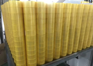 Rõ ràng dính đóng gói Băng không thấm nước Acrylic miễn phí <span class=keywords><strong>Bopp</strong></span> carton niêm phong băng nhựa trong suốt chất lượng cao 45mic một mặt - Product Image 2
